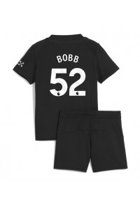 Manchester City Oscar Bobb #52 Babytruitje Uit tenue Kind 2025-26 Korte Mouw (+ Korte broeken)